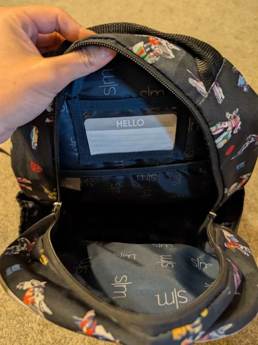Simple modern transformer backpack
